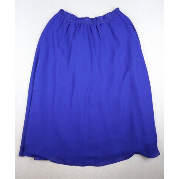 MAURADA - VINTAGE WOMEN'S BLUE A-LINE MIDI SKIRT - SIZE 10P - Picture 1 of 8